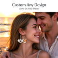 Custom Photo Earrings - 2 Pairs  Custom Ring Personalised Earrings