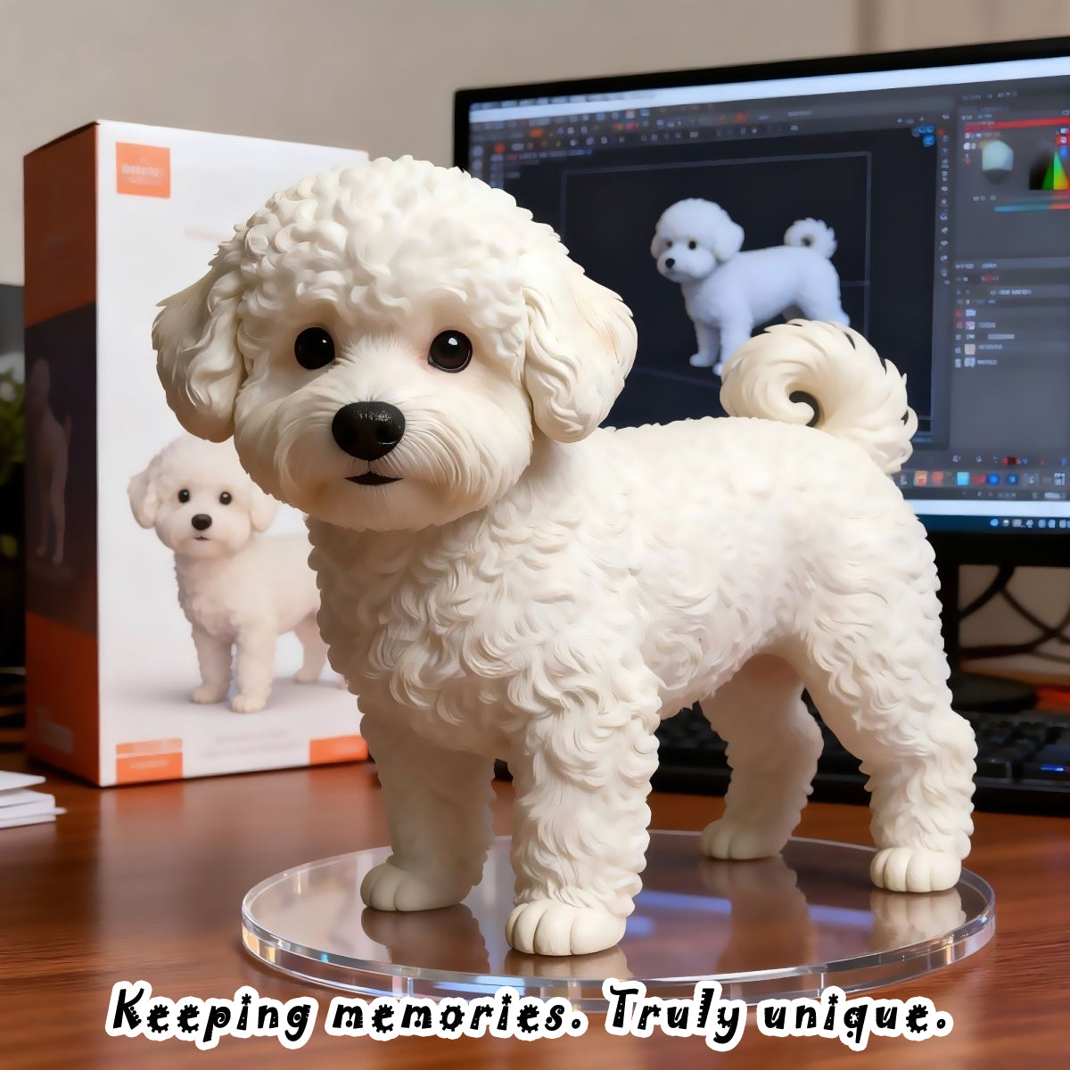 Custom Colour Figurine - People & Pets Keepsake Figurine Personalised Pet Keepsake Figurine