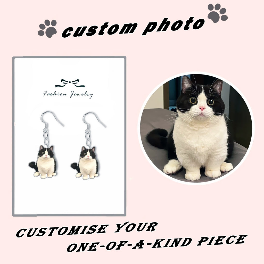 Custom Photo Earrings - 2 Pairs  Custom Ring Personalised Earrings