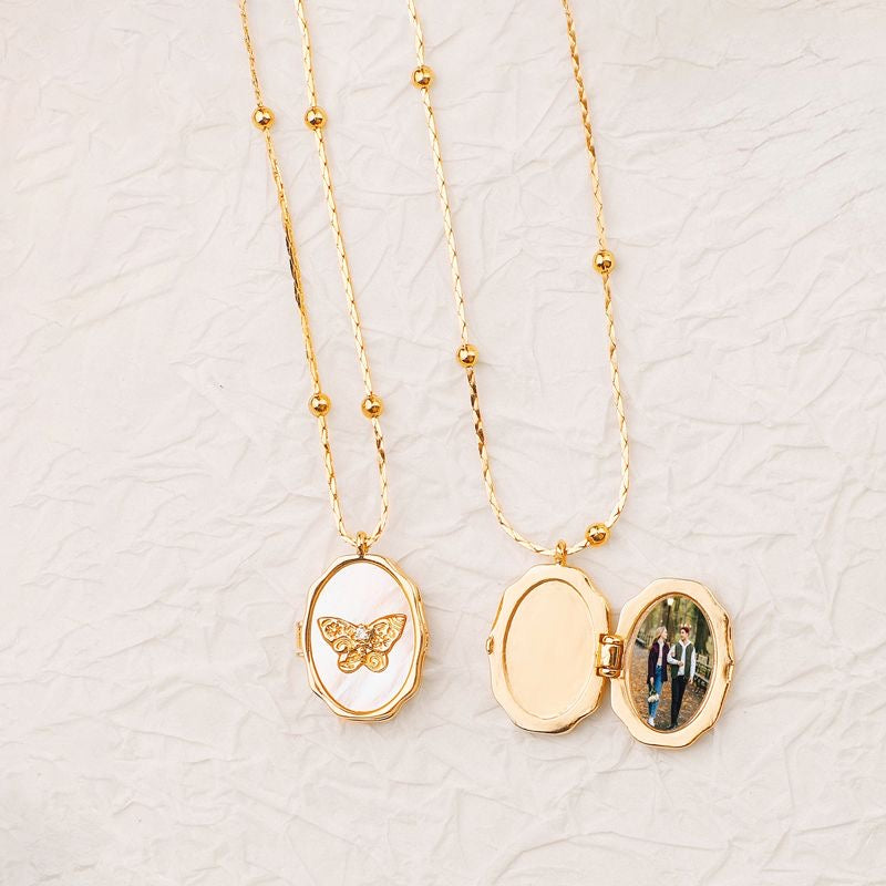 Butterfly Mother-of-Pearl Necklace