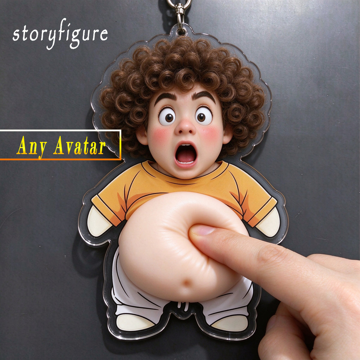 Personalised Photo Keychain - Custom Chibi Doll Keyring & Magnet, 3-Pack Fridge Magnet