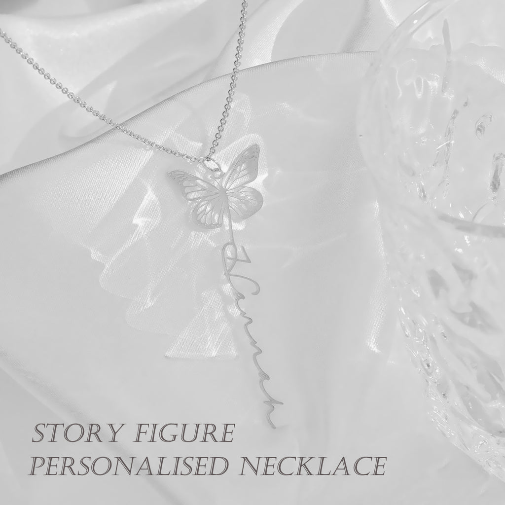 Butterfly Signature Name Necklace Make it one of a kind Personalised engraving