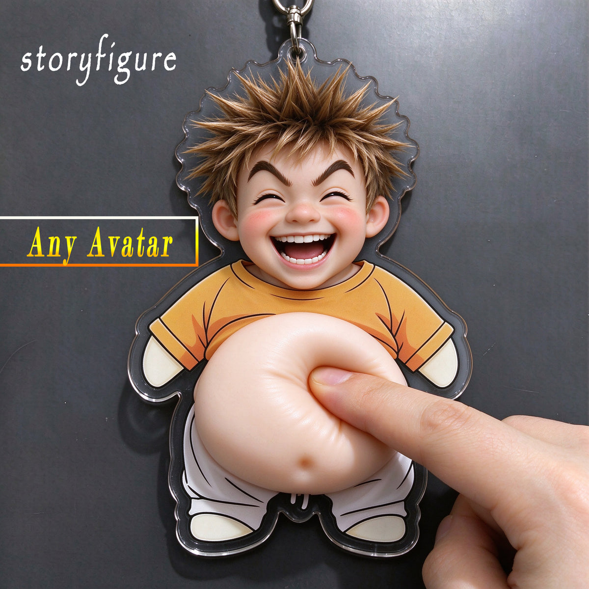 Personalised Photo Keychain - Custom Chibi Doll Keyring & Magnet, 3-Pack Fridge Magnet