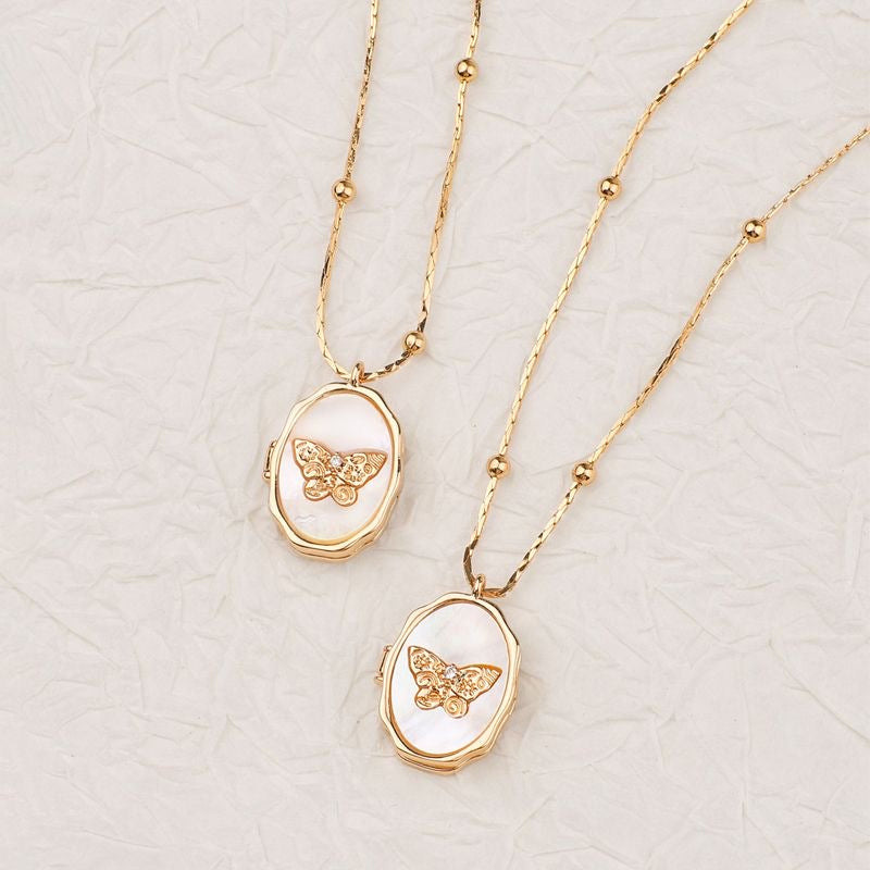 Butterfly Mother-of-Pearl Necklace