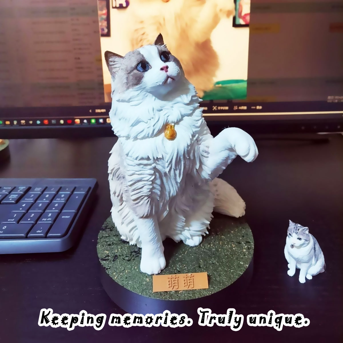 Custom Colour Figurine - People & Pets Keepsake Figurine Personalised Pet Keepsake Figurine