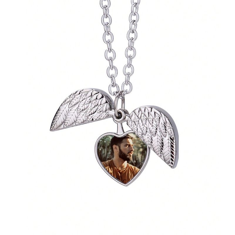 Heart Photo Locket Necklace