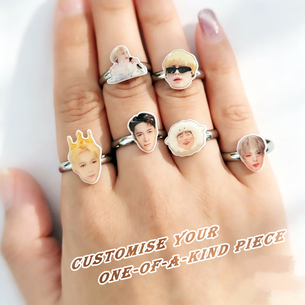 Custom Photo Earrings - 2 Pairs  Custom Ring Personalised Earrings
