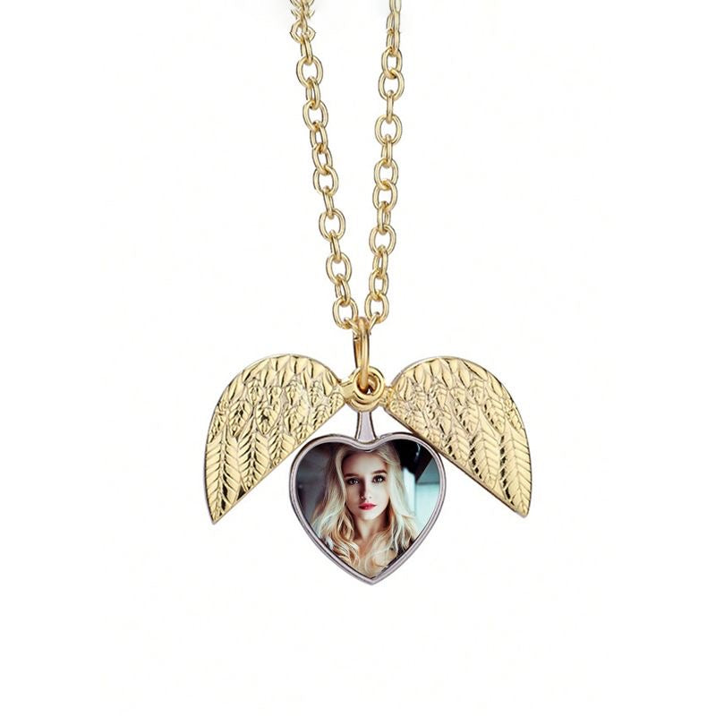 Heart Photo Locket Necklace