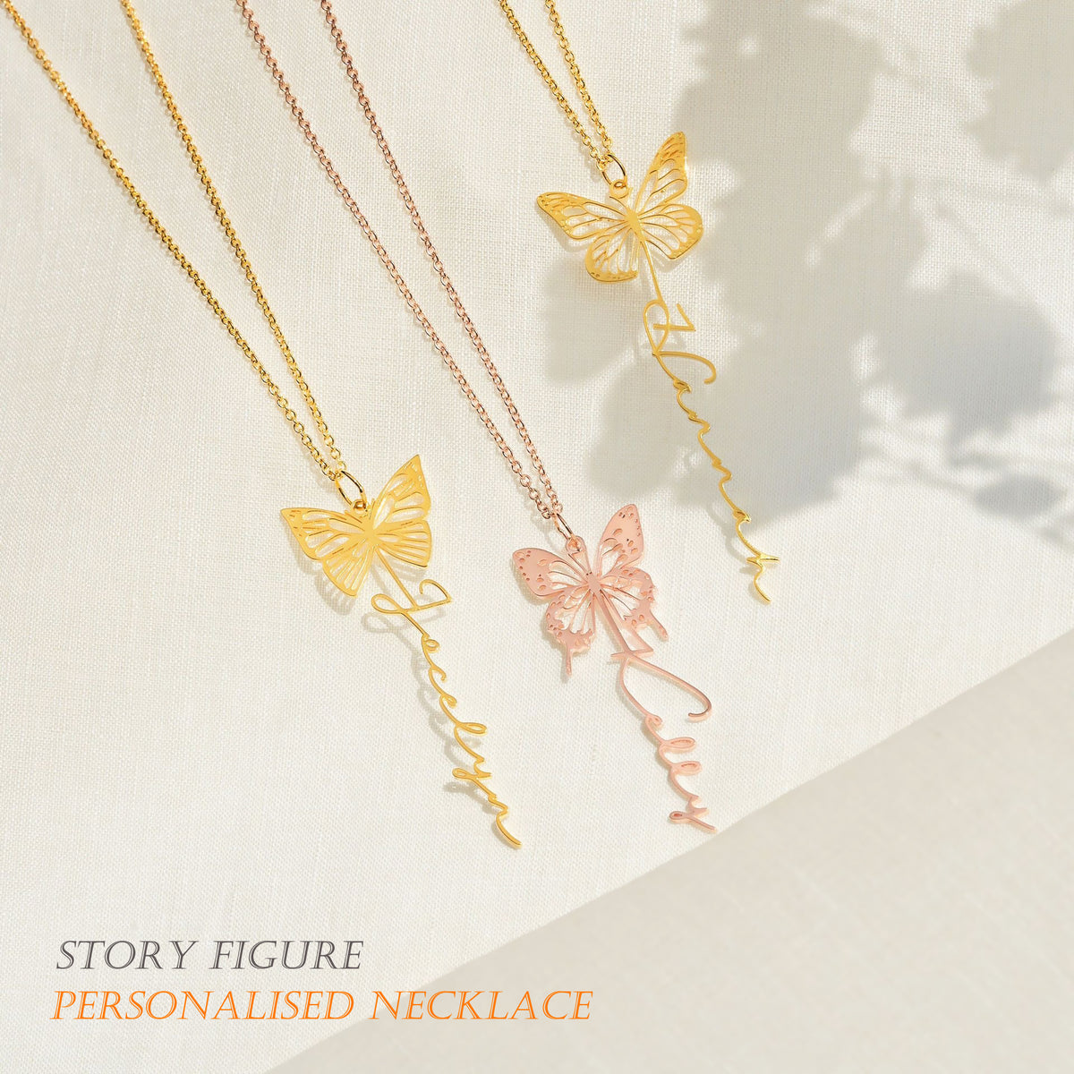 Butterfly Signature Name Necklace Make it one of a kind Personalised engraving