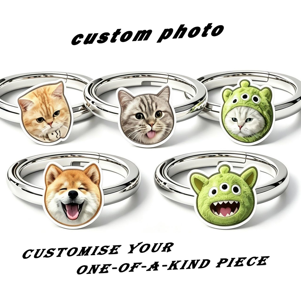 Custom Photo Earrings - 2 Pairs  Custom Ring Personalised Earrings