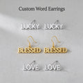 Personalised Name Earrings - Custom Initial Studs, 2 Pairs